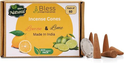 Bless-International القرنفل والقرفة 100٪ - مخاريط بخور طبيعية - مصنوعة يدويًا - مغموسة يدويًا - مواد كيميائية عضوية - خالية من التنقية - الاسترخاء - الإيجابية - اليوغا - التأمل - أفضل الروائح (10 قطع) in Kuwait