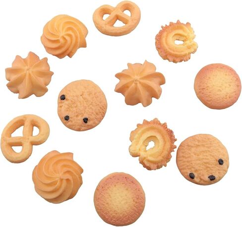 TAODAN 12pcs Fake Cookies Artificial Biscuits Simulation Realistic Dessert Crackers Food for Kitchen, Home Store, Shopping Center, Wedding, Bakery, Restaurant Decoration (6 Style) in Saudi Arabia