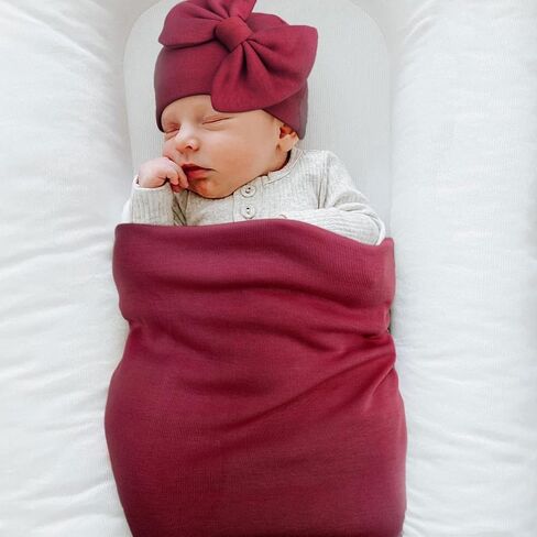 DRESHOW BQUBO الوليد تلقي بطانية القوس قبعة قفازات مجموعة القطن الدافئة الطفل قماط بطانية للف الطفل كيس النوم دش هدية in Kuwait