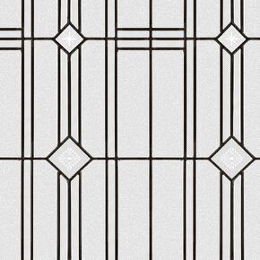 UNI Window Film Static Clings Non Adhesive 3D Stained Glass Window Decals UV Protection (Rose, 37.4 x 24.4 Inch)