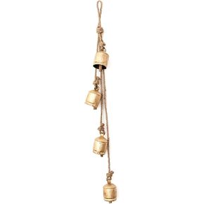 مجموعة من 4 اجراس بنمط ريفي من بيلشوب مصنوعة يدويا مصنوعة يدويا من المعدن للتعليق على حبل الجوت in Kuwait