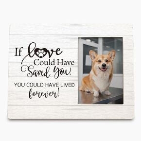 Yorhifa Pet Memorial Picture Frame, Dog Memorial Frame, Dog Pet Memorial Gifts, Dog Frames for Pictures Memorial, If Love Could Have Saved You You Could Have Lived Forever Photo Picture Frames 4x6 in Kuwait