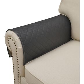 Eismodra Couch Covers for 3 Cushion Couch Sofa Armrest Chair Cover Sectional Slipcovers Washable Furniture Protector for Dogs Pet L Shaped,Dark Gray 28 x 28 inches (Only 1 Piece)