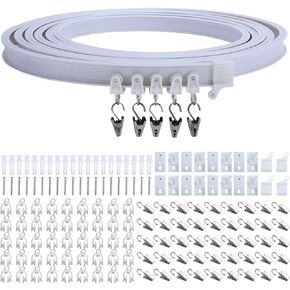 كسيترنيتي-مايد مسار ستارة سقف منحني قابل للانحناء بطول 5 متر/ 16.4 قدم يثبت على قضيب الستارة والسرير بطابقين والنافذة ومقسم الغرف، مسار السقف in Kuwait