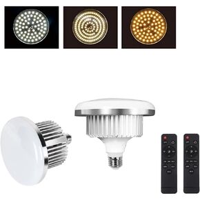قطعتان من لمبة إضاءة التصوير الفوتوغرافي بقدرة 85 وات 3000-6000 كلفن لمبات LED ثلاثية الألوان قابلة للتعتيم لمصباح Softbox في مقبس E27/26 للتصوير الفوتوغرافي وإضاءة استوديو الفيديو... in Kuwait