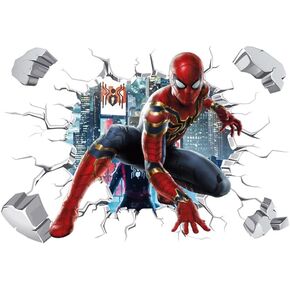 FANG LIAN Cartoon Wall Decals for Kids Room Wall Decor DIY Removable Superhero Wall Stickers for Boys Bedroom Living Room Children Themed Room Party Decoration (Size 24 x 16 inch) in Saudi Arabia