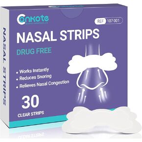 شرائط الأنف الشفافة من كونكوت، تخفيف احتقان الأنف الناجم عن أعراض البرد أو الحساسية أو النوم المضطرب، شرائط الأنف الخالية من الأدوية لتقليل الشخير، 30 قطعة in Kuwait
