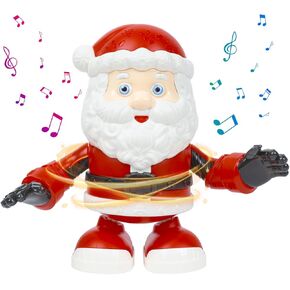 iBlivers لعبة الرقص الكهربائية سانتا كلوز للأطفال، زينة عيد الميلاد، الغناء مع ضوء LED، ألعاب سانتا كلوز، هدية مضحكة متعددة الهز سانتا in Kuwait