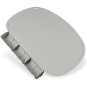 Silicone Placemat with Food Catching Pockets for Baby & Kid, Food Grade Silicone Non-Slip Toddler Food Place Mats with Raised Edges for Dining Table (Sage)