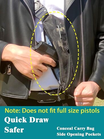FLWVOG Concealed Carry Sling Bag for Men, Crossbody Gun Bags for Small and Medium Pistols Ccw Bag EDC Bags for Hiking Travelling in Saudi Arabia