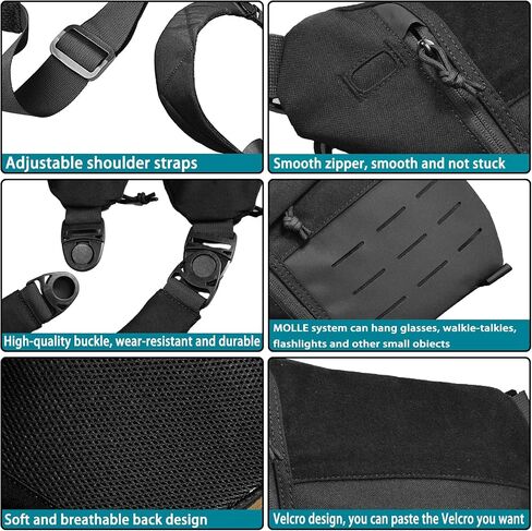 FLWVOG Concealed Carry Sling Bag for Men, Crossbody Gun Bags for Small and Medium Pistols Ccw Bag EDC Bags for Hiking Travelling in Saudi Arabia