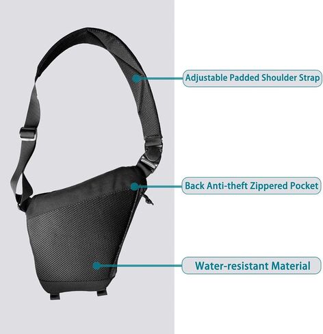 FLWVOG Concealed Carry Sling Bag for Men, Crossbody Gun Bags for Small and Medium Pistols Ccw Bag EDC Bags for Hiking Travelling in Saudi Arabia