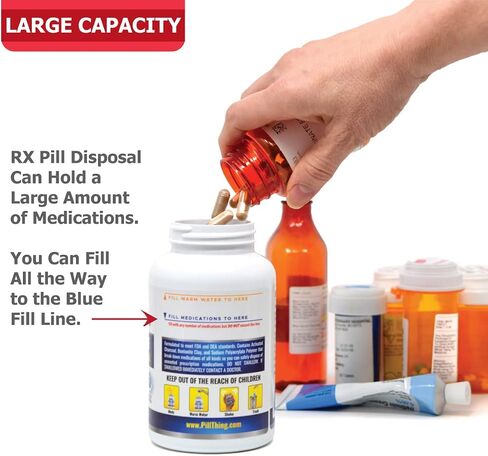 التخلص من حبوب منع الحمل RX، حل فعال وآمن لتدمير الأدوية الطبية، سعة كبيرة بنسبة 40% (عبوة واحدة) in Kuwait