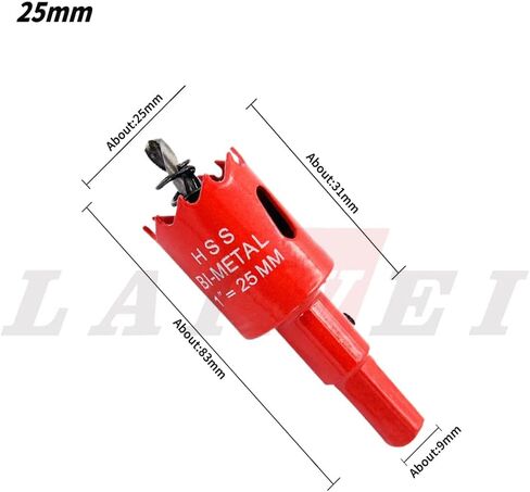 25mm Hole Cutter Laiwei HSS Bi-Metal Hole Saw&Cutter for Wood Plastic Drywall & Metal Sheet （1inch Hole Saw) in Saudi Arabia
