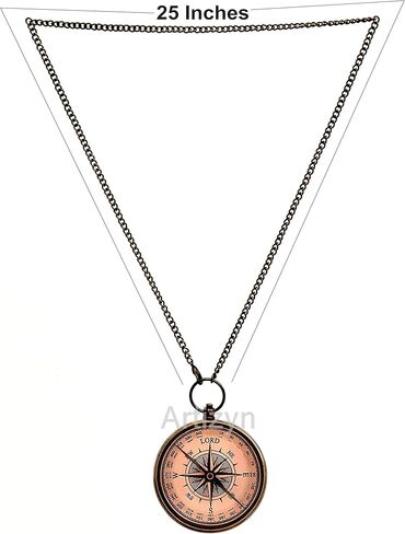 Trust in The Lord with All Your Heart - Proverbs 3: 5-6 Quote Engraved Brass Compass for Women's Men's Boy & Girls - Copper Dial Locket Compass with Leather Case, Religious Gifts, Graduation Day Gift in Kuwait