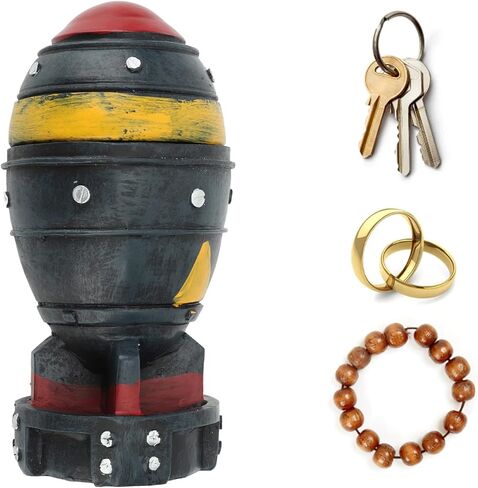 صندوق تخزين قنابل نوك، صندوق تخزين مزخرف خفيف الوزن نابض بالحياة بقاعدة ثابتة صغيرة من الراتنج لرف الكتب in Kuwait