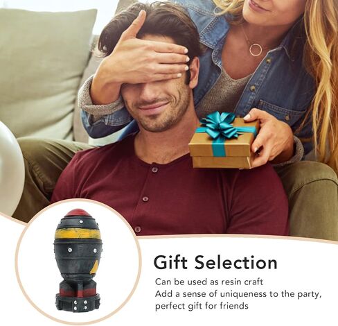 صندوق تخزين قنابل نوك، صندوق تخزين مزخرف خفيف الوزن نابض بالحياة بقاعدة ثابتة صغيرة من الراتنج لرف الكتب in Kuwait