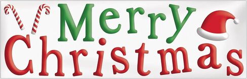 "Merry Christmas" Long Gel Cling -1Ct. in Saudi Arabia