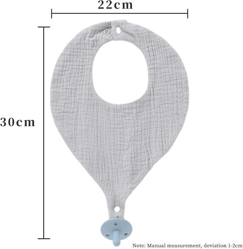 TongTongBBCare Baby Bandana Drool Bibs 2-Pack with Nipples Made of 100% Organic Cotton, Absorbent and Soft Unisex in Saudi Arabia