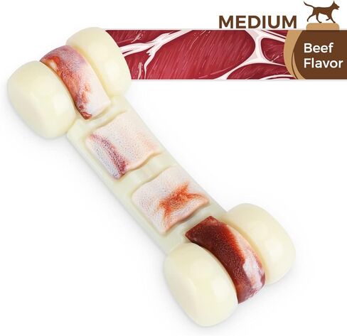 لعبة مضغ الكلب المتينة من تيكاتون كيو بون للمضغ العدواني، لعبة للكلاب بنكهة اللحم البقري in Kuwait