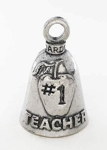 Guardian Bell #1 Teacher Good Luck Bell w/Keyring & Black Velvet Gift Bag | Motorcycle Bell | Lead-Free Pewter | Good Luck Gift to Friends & Family | Bike Bell | Made in USA in Saudi Arabia