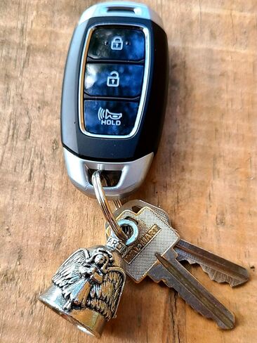 Guardian Bell #1 Teacher Good Luck Bell w/Keyring & Black Velvet Gift Bag | Motorcycle Bell | Lead-Free Pewter | Good Luck Gift to Friends & Family | Bike Bell | Made in USA in Saudi Arabia