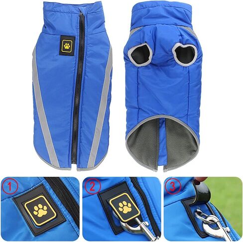 سترة شتوية للكلاب معطف للحيوانات الأليفة مقاوم للرياح ومقاوم للماء وذو وجهين، سترة للكلاب للطقس البارد، ملابس للكلاب متوسطة وكبيرة الحجم (أحمر وردي، مقاس 5X كبير) in Kuwait