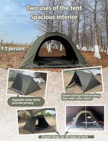 خيمة كانغوغو بتصميم تكتيكي سولو ارمي جرين كانجارو (خيمة داخلية من القطن tc + خيمة خارجية اوكسفورد) in Kuwait