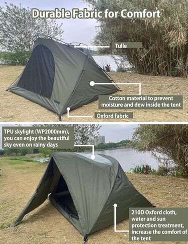 خيمة كانغوغو بتصميم تكتيكي سولو ارمي جرين كانجارو (خيمة داخلية من القطن tc + خيمة خارجية اوكسفورد) in Kuwait