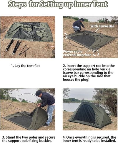 خيمة كانغوغو بتصميم تكتيكي سولو ارمي جرين كانجارو (خيمة داخلية من القطن tc + خيمة خارجية اوكسفورد) in Kuwait