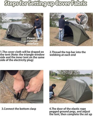 خيمة كانغوغو بتصميم تكتيكي سولو ارمي جرين كانجارو (خيمة داخلية من القطن tc + خيمة خارجية اوكسفورد) in Kuwait