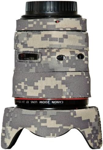 LensCoat Lens Cover for Canon 24-105 f4 is Camouflage Neoprene Camera Lens Protection Sleeve (Realtree AP Snow) lenscoat in Saudi Arabia