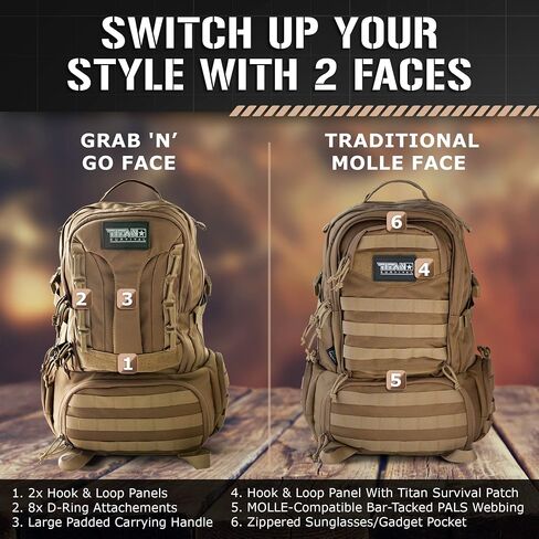 TACAMO® BC50 50L Backpack, Waterproof Backpack for Men, Tactical Backpack in Saudi Arabia