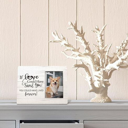 Yorhifa Pet Memorial Picture Frame, Dog Memorial Frame, Dog Pet Memorial Gifts, Dog Frames for Pictures Memorial, If Love Could Have Saved You You Could Have Lived Forever Photo Picture Frames 4x6 in Kuwait