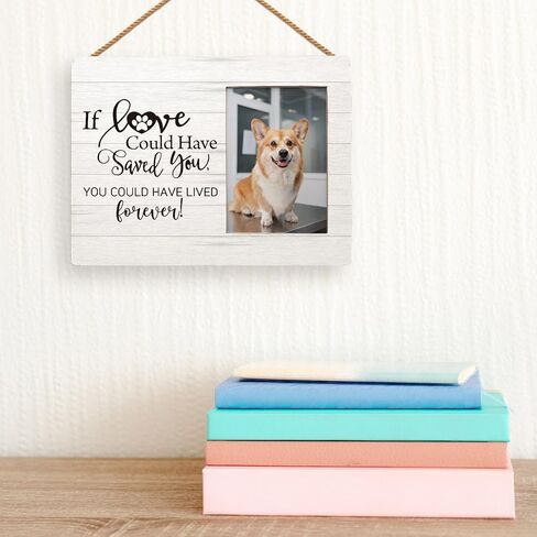 Yorhifa Pet Memorial Picture Frame, Dog Memorial Frame, Dog Pet Memorial Gifts, Dog Frames for Pictures Memorial, If Love Could Have Saved You You Could Have Lived Forever Photo Picture Frames 4x6 in Kuwait