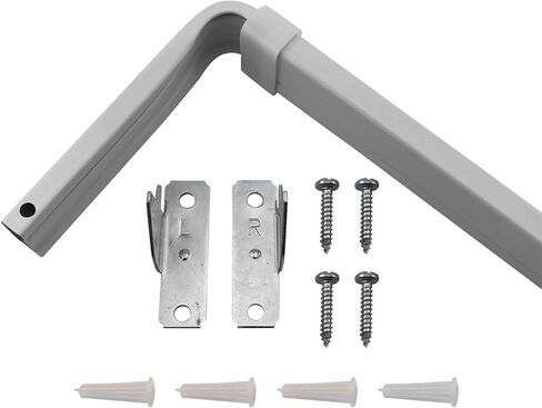 قضيب ستارة بخياطة قفل قابلة للتعديل من Amazing Drapery Hardware، مقاس 18-28 بوصة، مثبت على الحائط بخلوص 3 بوصة، عبوة واحدة - معدن متين للأقمشة المتوسطة إلى الثقيلة in Kuwait