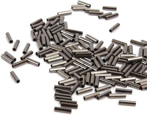 JSHANMEI Single Barrel Crimp Sleeves Copper Tube Fishing Line Crimping Loop Sleeves Cable Ferrule Wire Rope Connector Fishing Tackle Leader Rigging in Saudi Arabia