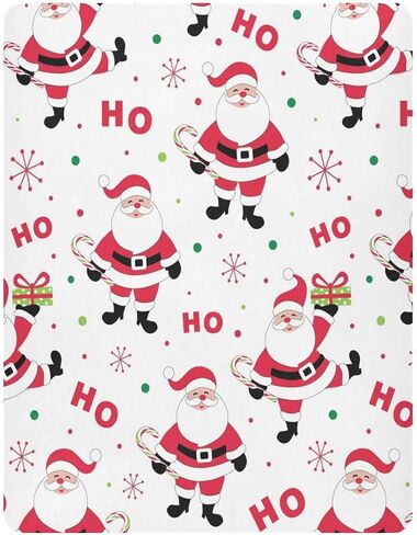 Kigai Christmas Santa Claus Fitted Crib Sheet for Baby Boys Girls, Extra Soft Breathable Nursery Bedding Sheet for Standard Crib and Toddler Mattresses, 27 x 39 in in Saudi Arabia