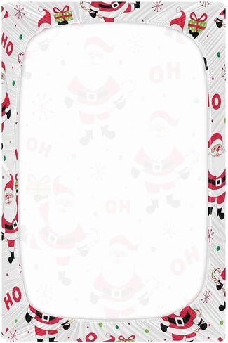 Kigai Christmas Santa Claus Fitted Crib Sheet for Baby Boys Girls, Extra Soft Breathable Nursery Bedding Sheet for Standard Crib and Toddler Mattresses, 27 x 39 in in Saudi Arabia