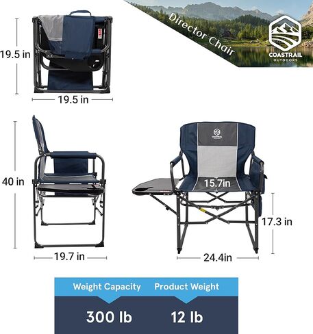 Coastrail Outdoor Folding Camping Chair High Back Padded Lawn Chair in Kuwait