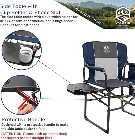 Coastrail Outdoor Folding Camping Chair High Back Padded Lawn Chair in Kuwait