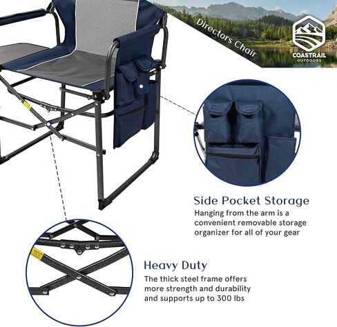Coastrail Outdoor Folding Camping Chair High Back Padded Lawn Chair in Kuwait