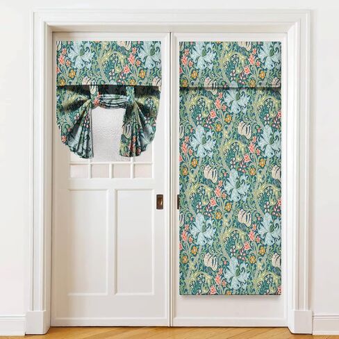 Door Curtains for Door Windows,Rustic Moose Bear Cabin Door Window Curtains for French Glass Door,Forest Country Style Lodge Small Window Curtains 26 x 40 inch in Kuwait