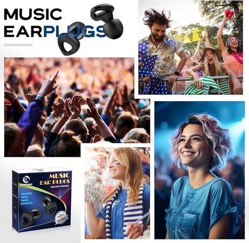 سدادات أذن وووتريب للحفلات الموسيقية، سدادات أذن عالية الدقة للحفلات الموسيقية، سدادات أذن قابلة لإعادة الاستخدام لتقليل الضوضاء 26 ديسيبل، حماية السمع للموسيقيين والحفلات الموسيقية والمهرجانات ودي جي والحياة الليلية - 8 أطراف أذن في XS-L in Kuwait