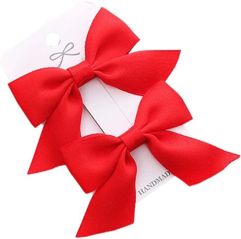 Girls Christmas Valentine's Day Pink Hair Bow Hair Clips Bow Headband for Baby Girls Hairpin 2 Pack TSFJ40 (Pink Bow Clip) in Saudi Arabia