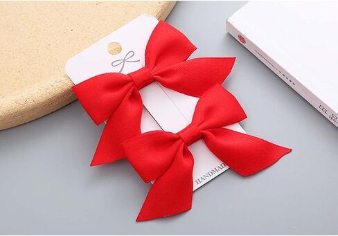 Girls Christmas Valentine's Day Pink Hair Bow Hair Clips Bow Headband for Baby Girls Hairpin 2 Pack TSFJ40 (Pink Bow Clip) in Saudi Arabia