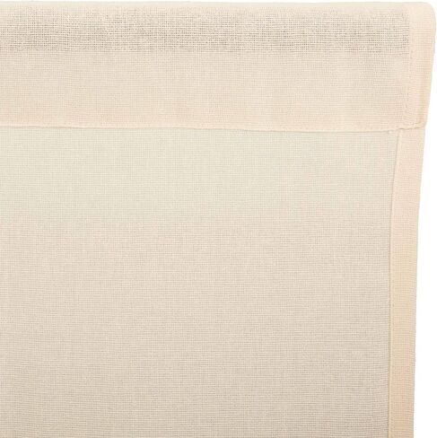 VHC Brands Tobacco Cloth Fringe Curtains Tier Set, L24xW36, Antique White in Saudi Arabia