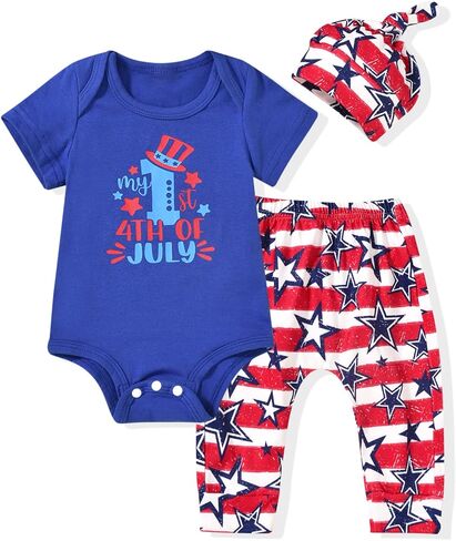 Aalizzwell Baby Boys Summer Clothes Short Sleeve Bodysuit Pants Outfit in Saudi Arabia