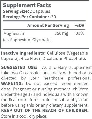 USA Medical – Magnesium Glycinate, High-Absorption Alternative for Optimum Health, Supports Over 300 Bodily Processes, 60 Veggie Capsules in Saudi Arabia