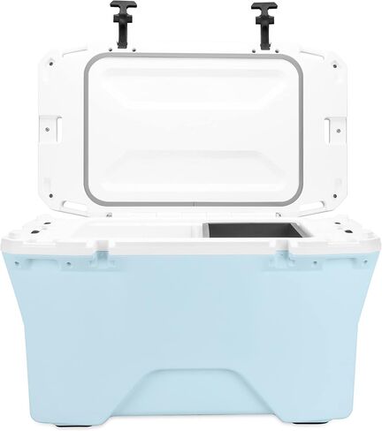 Camco Currituck 30-Quart Premium Cooler & Ice Chest | Features Ice Retention Up to 10 Days, Holds Up to 28 Cans and More, and has Slots for Camping Accessories and Fishing Gear | Permafrost (51718) in Saudi Arabia